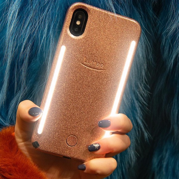 ✨ LUMEE Duo Rose Gold Glitter iPhone XS Max - Picture 4 of 12